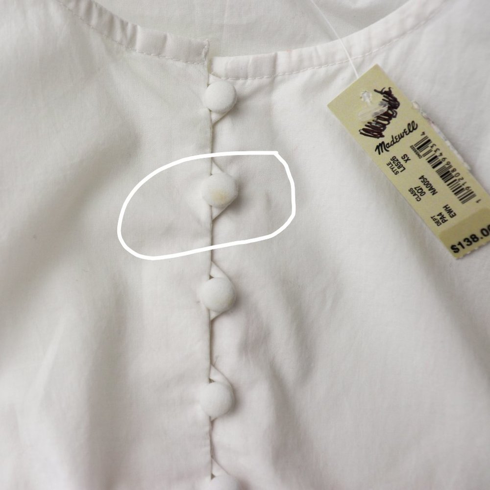 NWT Madewell Rickrack Cattail Dress in White XS - Picture 8 of 10